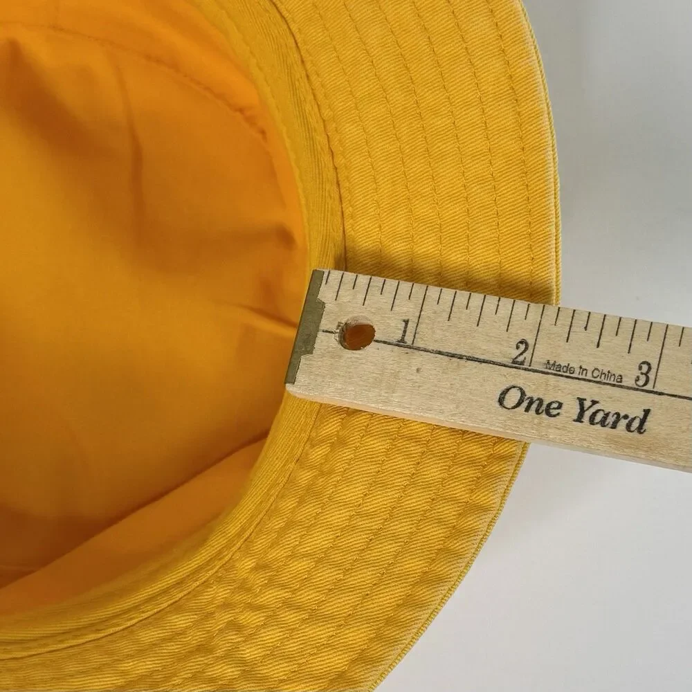 ADIDAS Bucket Hat Unisex Sz O/S Mustard Yellow Black Logo Summer Beach - READ